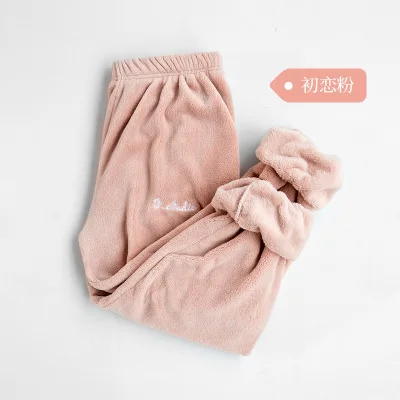 only pants pink Осенью и зимой теплые брюки свитер костюм, случайные брюки большого размера свободные верхняя одежда, спортивный костюм - Цвет: only pants pink