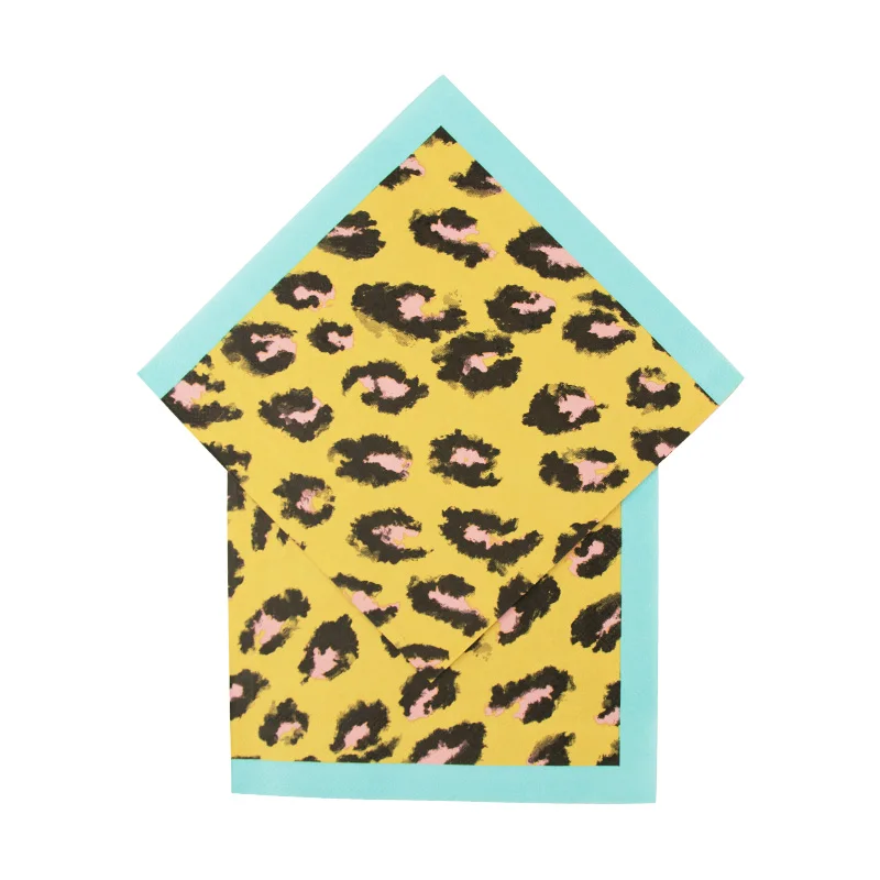 16 шт. одноразовые бумажные салфетки с леопардовым принтом | Дом и сад