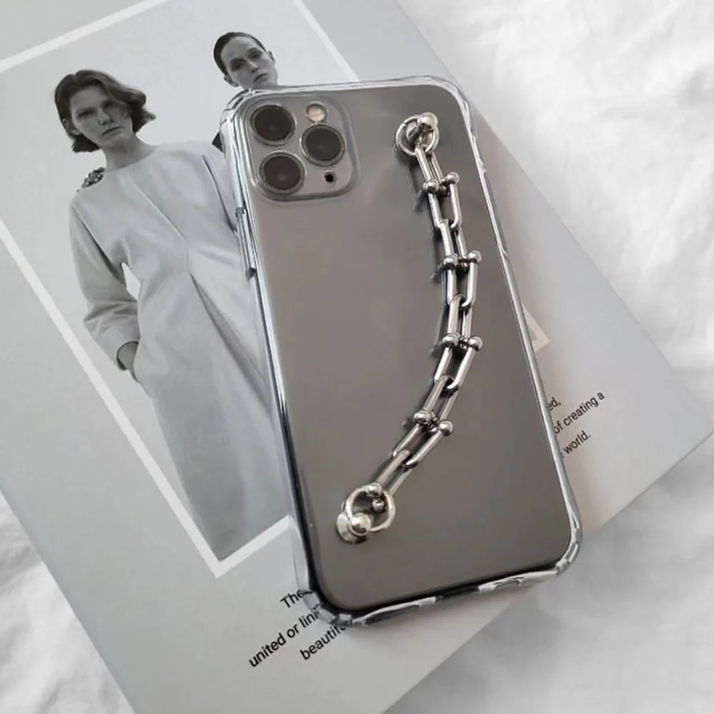 Korean Clavicle Chain Bracelet ShockProof Phone Case Back Cover