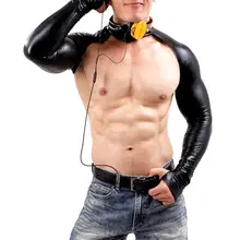 Новые мужские сексуальные рукава Болеро клуб мотоцикл костюм Клубная одежда