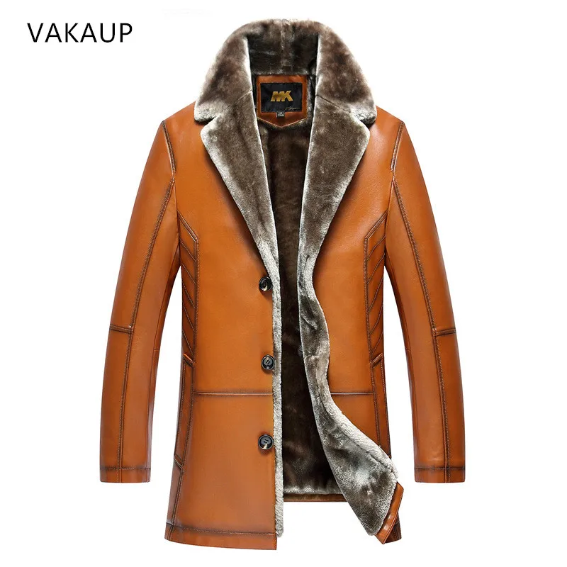 Мужская куртка из овечьей кожи, пальто с меховым воротником, мужские куртки, длинное плюшевое толстое пальто, зимняя мужская куртка, сохраняющая тепло, мужское пальто, размер M-6XL