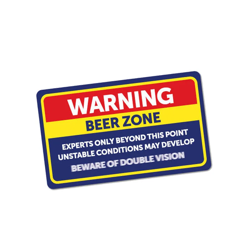 

Interesting Beer Zone Car Sticker Accessories Car Styling Decal Vinyl PVC 13cm*8cm