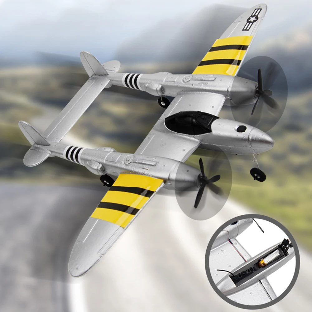P38 2.4G Indoor Model Remote Control Flying Mini Kids Fixed Wing Airplane RC Glider Throwing Foam DIY Gift Drone Toy
