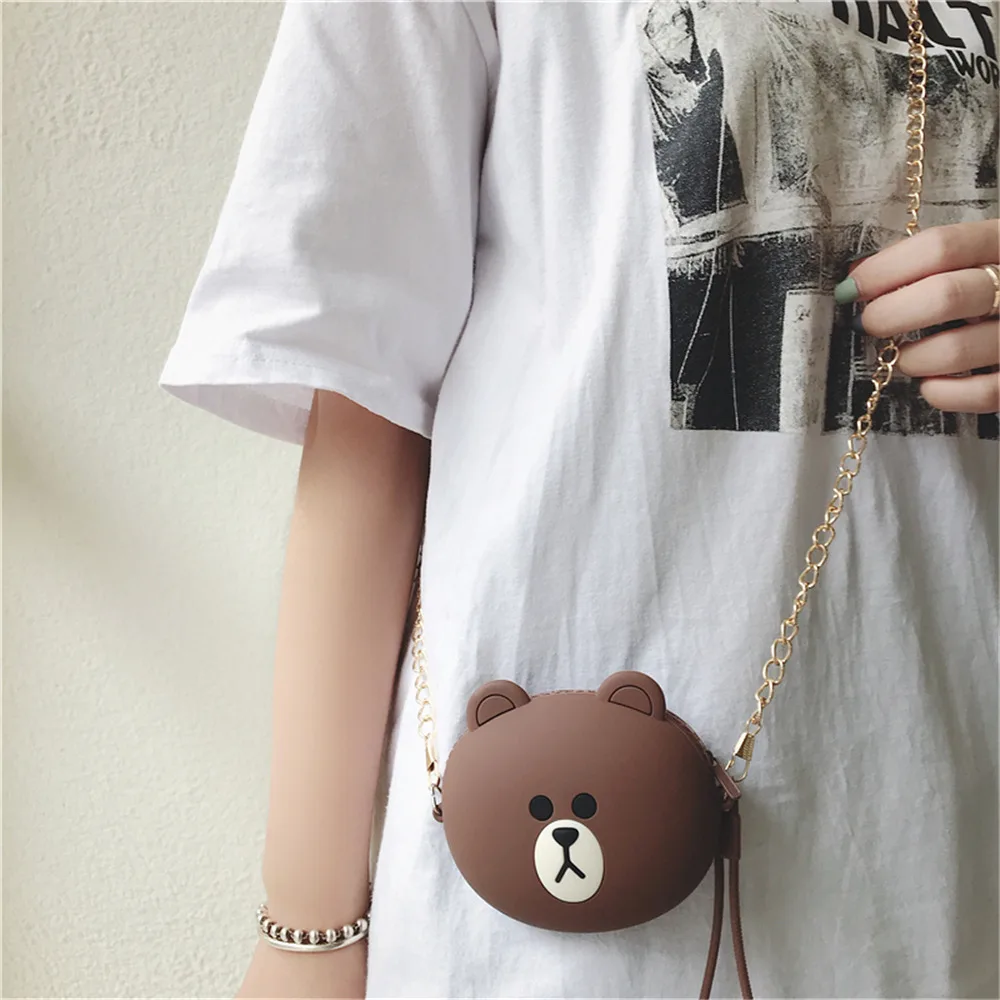 925037 Q UNCLE модные мини сумки через плечо с цепочкой для маленьких девочек силиконовые сумки на молнии водонепроницаемые противоударные вечерние сумки с кошельком - Цвет: 925037