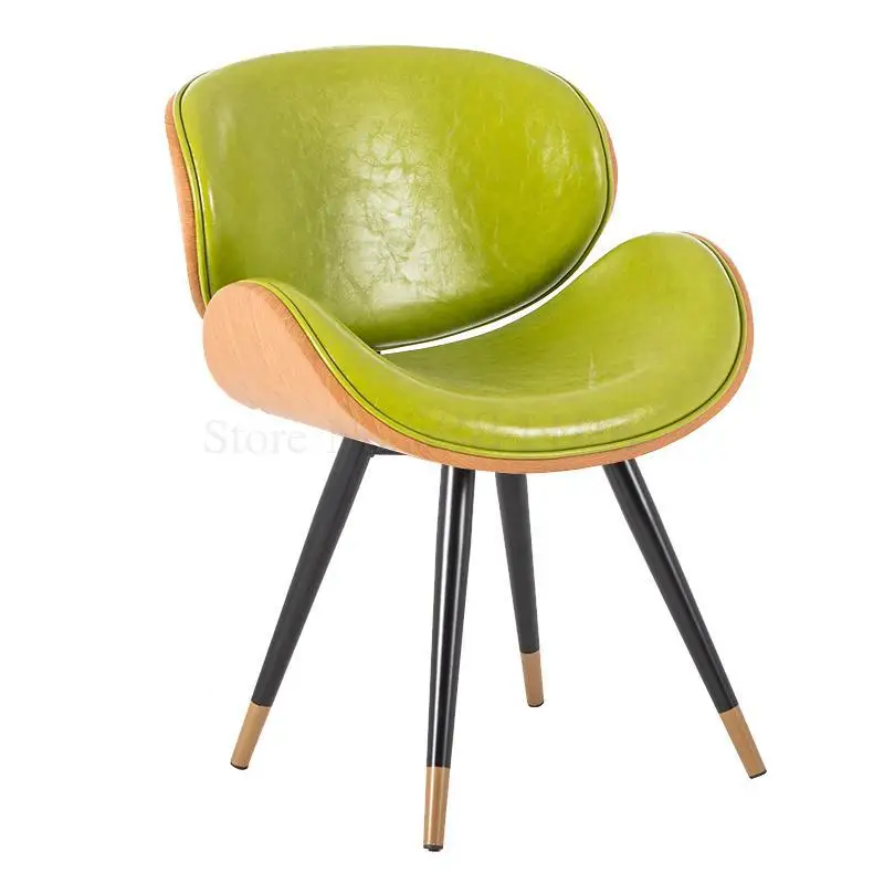 Скандинавский обеденный стул, современный минималистичный домашний стул для отдыха, стул для кофейни, стул из кованого железа, сетчатый красный стул, стул для кофейни - Цвет: B
