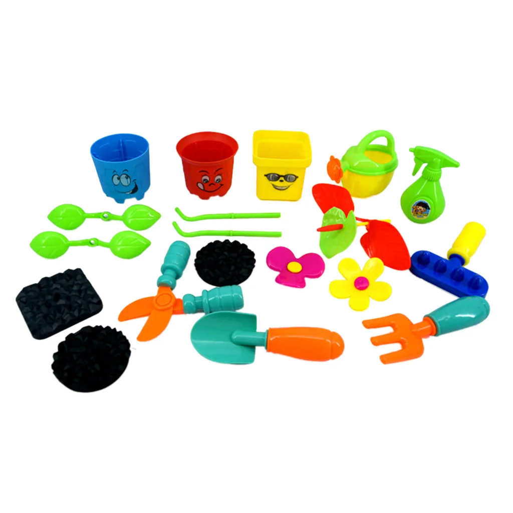 Set Of Baby Kids Gardening Planting Flower Tools With Accessory Role Play Toys