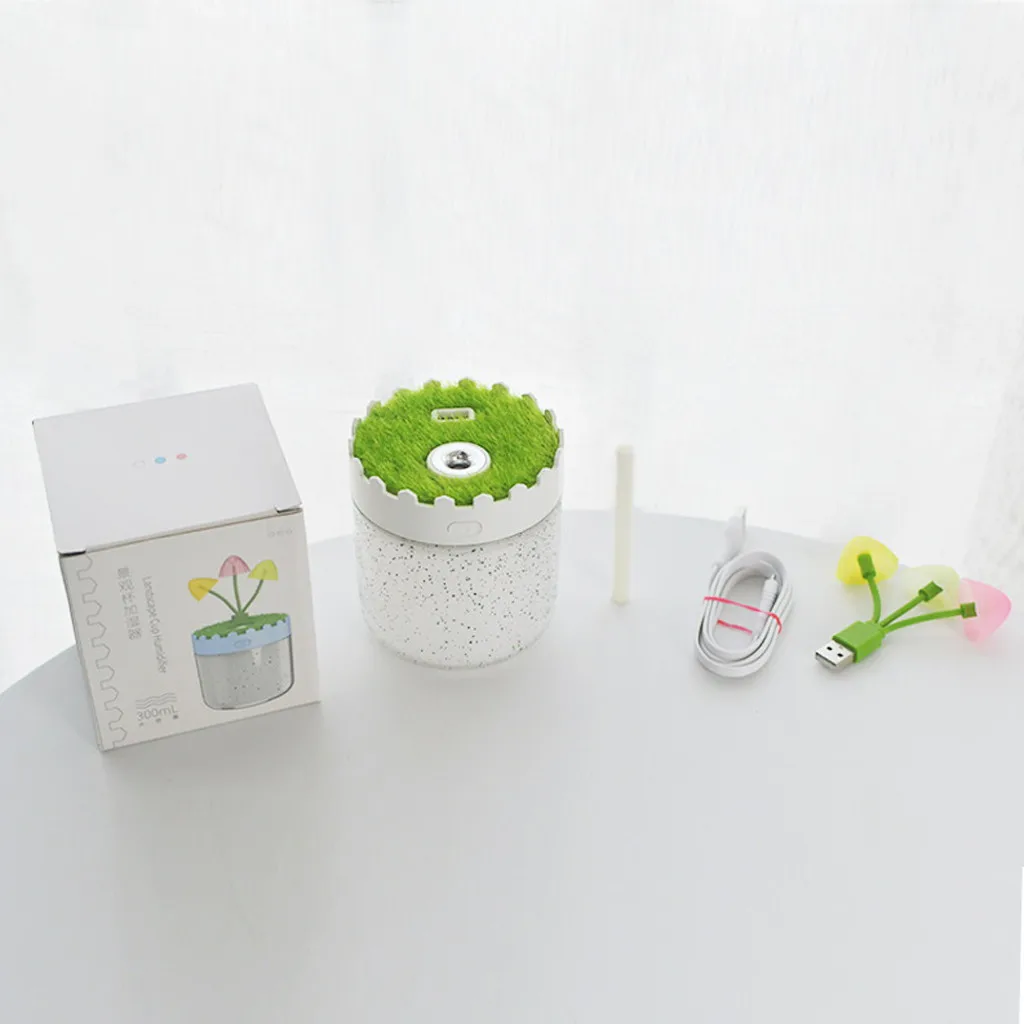 TENSKE Potted Plant Air Humidifier 200ML Creative USB Ultra Car Diffuser Household Cute New Humidifier Silent Stable Humidifier