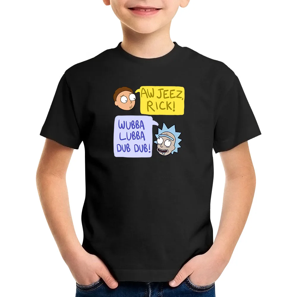 

Childrens T Shirt Rick Morty Printed Girls Boys T Shirt Cotton Baby Clothes Men Women Tops Tees NEW Summer Family Shirts