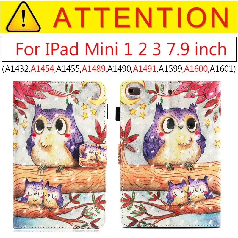 Для Apple Ipad Mini 1 2 3 Чехол мультяшный Единорог PU кожаный чехол для IPad Mini 4 5 7,9 дюймов Смарт планшет стенд Fundas чехол - Цвет: Mini1 2 3 05
