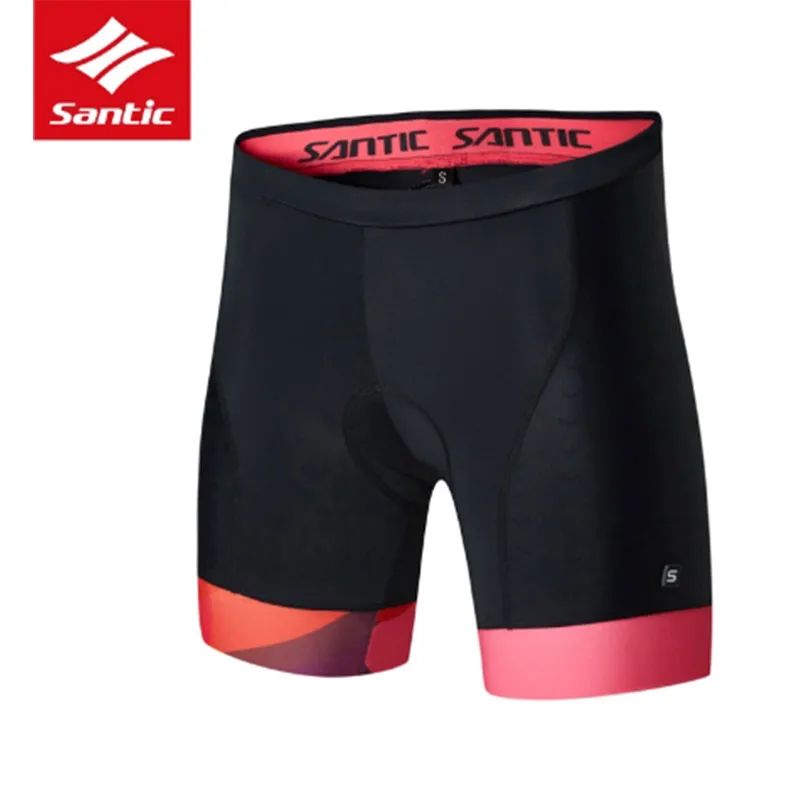L7C05082P Santic женские велосипедные шорты, брюки для гонок, езды на велосипеде, спортивные женские шорты, мягкие Coolmax-4D, женские шорты для бега - Color: L7C05082P