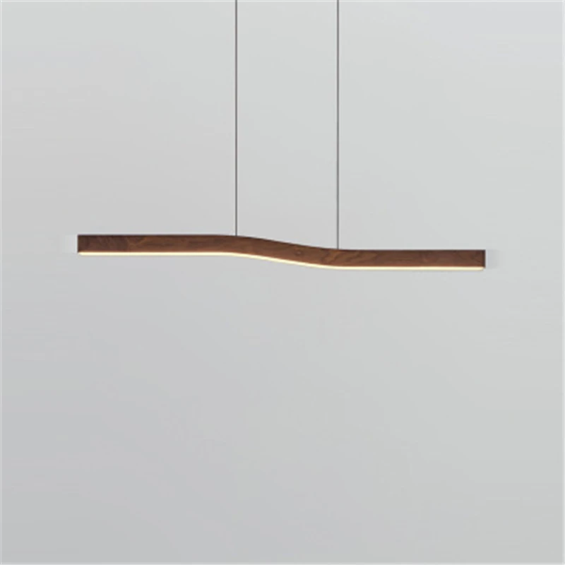 

Italian Modern Creative LED Art Woodgrain Chandelier For Cafe Restaurant Office Living Room