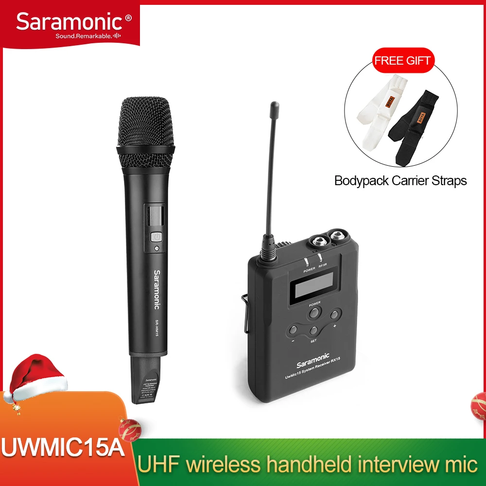 Saramonic Uwmic15A UHF Беспроводная портативная система для интервью микрофон записи