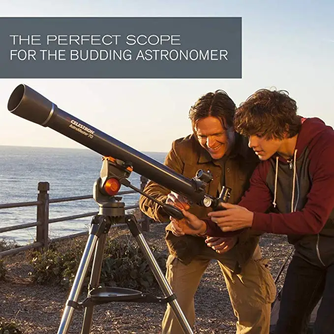 Celestron AstroMaster LT 70AZ рефрактор телескоп полностью покрытый стеклом оптика регулируемый штатив Астрономия