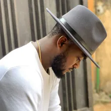 Фетровая шляпа для мужчин и женщин, имитация шерсти, зимние женские фетровые шляпы, Мужская модная черная джазовая шляпа, женская шляпа