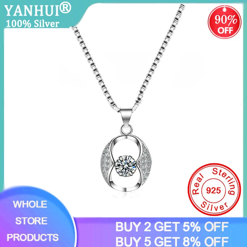 

2021 New Female Fashion Crystal Wedding Necklace Pendant Short Silver925 Chain Necklace Pendant Necklace Charm Gifts girlfriends