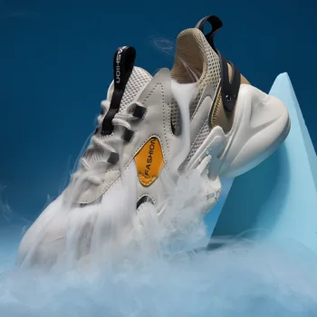 

Men's clunky sneakers high quality Dad shoes for men Breathable Height Increasing shoes New lace-up outdoor leisure casual shoes