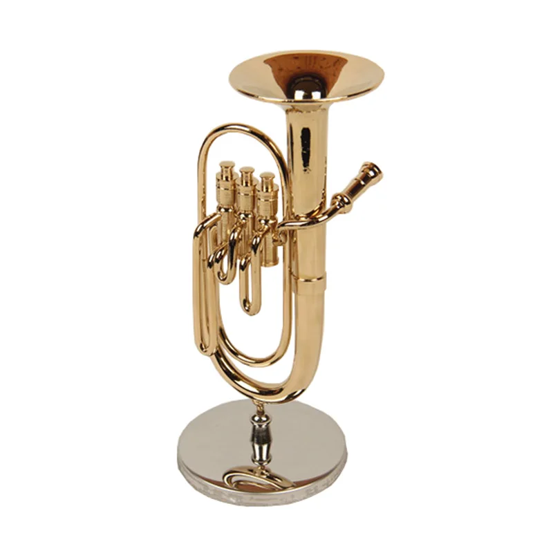 Euphonium Model Copper Gilded Musical Instrument Modle Music School Gift