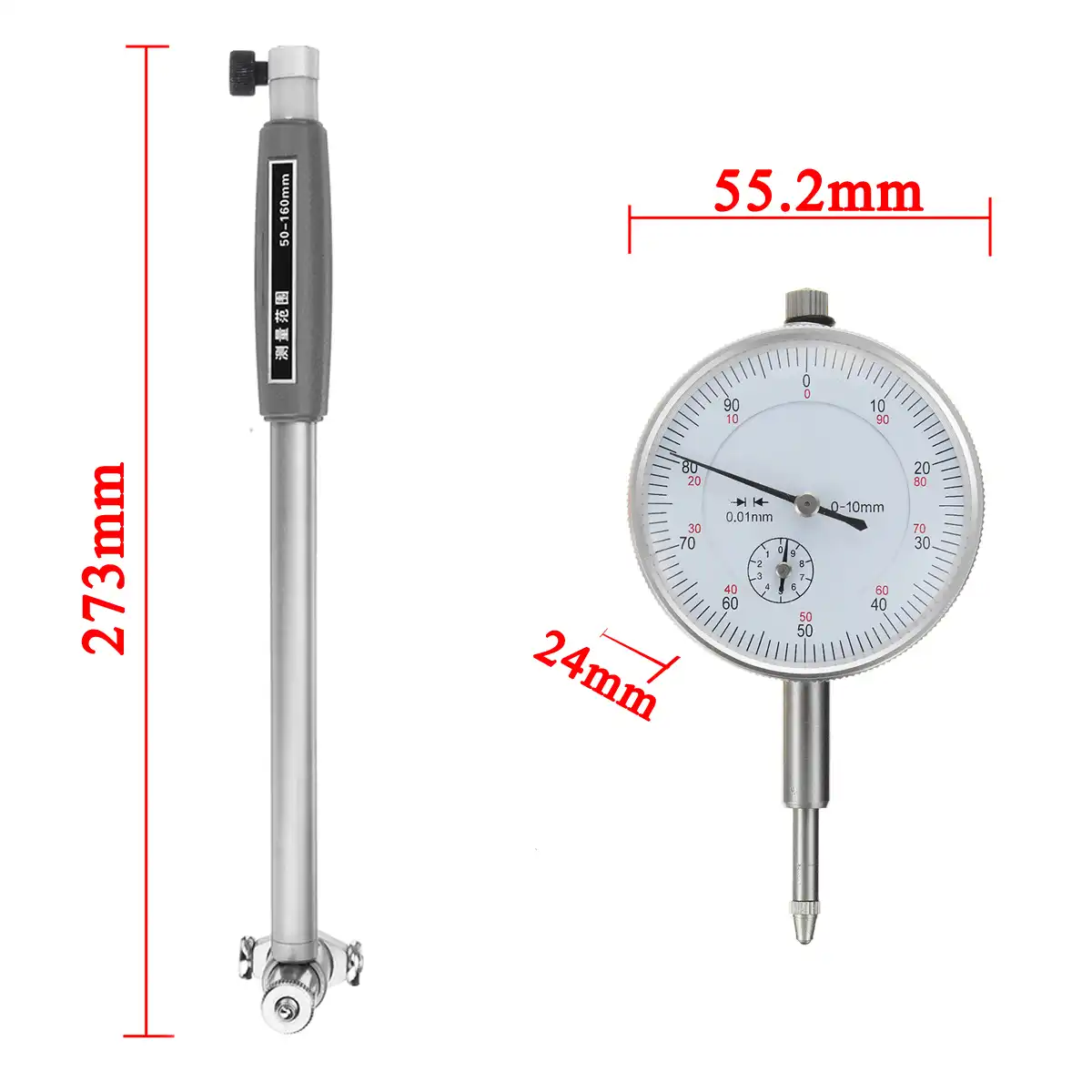 50 160mm 0 01mm Metric Dial Bore Gauge Cylinder Internal Small Inside Measuring Probe Gage Test Dial Indicator Measuring Tools Dial Indicators Aliexpress