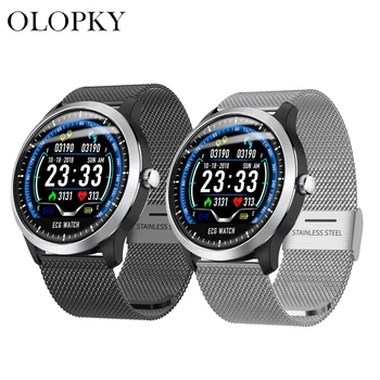 

Men Smart Watch Sports Fitness Waterproof IP67 Heart Rate Detection ECG Measurement Pedometer Clock Health Watch For Android IOS