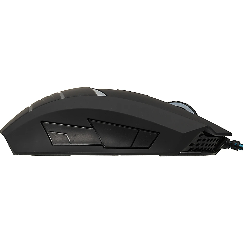 Мышь Oklick 745G LEGACY черный/голубой оптическая(2400dpi) USB игровая(6but