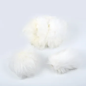 

Set Steering Wheel Cover Set Car Handbrake Cover Auto Artificial Faux Fur Winter