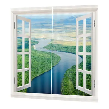 

FJ35 Blackout Curtain 150*166cm Elegant Living Room Bedroom Decorative Curtains