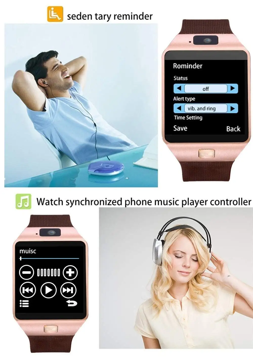 DJ09 смарт-телефон с часами Bluetooth спортивный фитнес-трекер с sim-картой SD слот камера Шагомер Smartwatch Совместимость iPhone