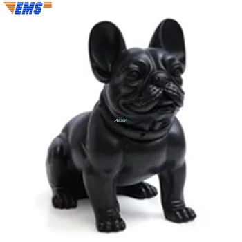 

13" Animal Simulation Art Craft Sitting Position Bulldog Props Canis Familiaris Home Decorations Creative Toy PVC 33CM Z2467