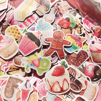 

195pcs/set Colorful gourmet stickers DIY scrapbooking base collage mobile phone computer decoration stickers