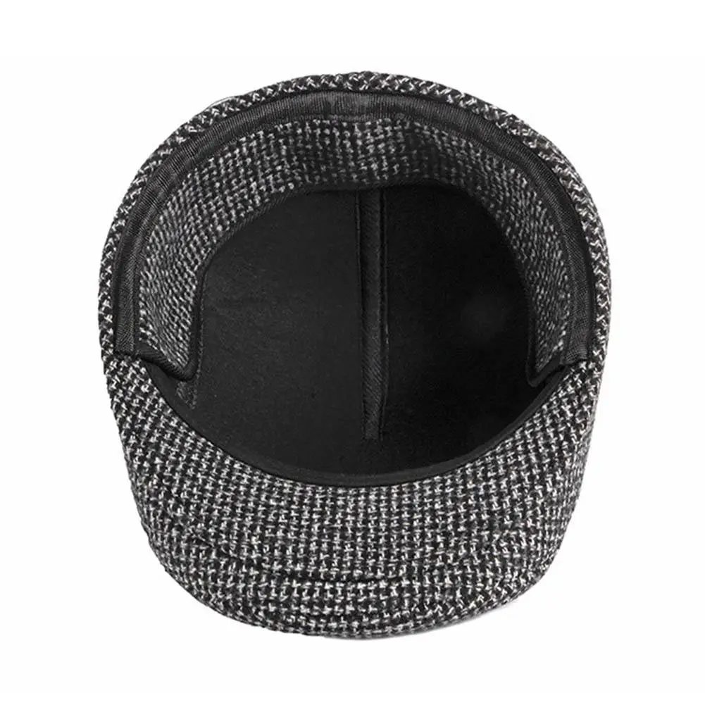 Шерстяная шапка-ушанка, теплый берет, винтажная кепка газетчика для вождения, охоты, Спортивная Кепка для осени и зимы, Мужская одежда, аксессуары 30E