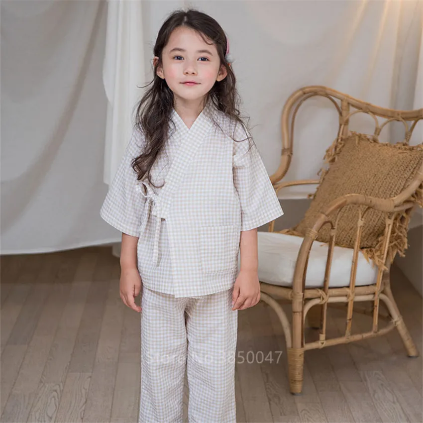 Кимоно кардиган для женщин в японском стиле Детская Мужская пижама кимоно