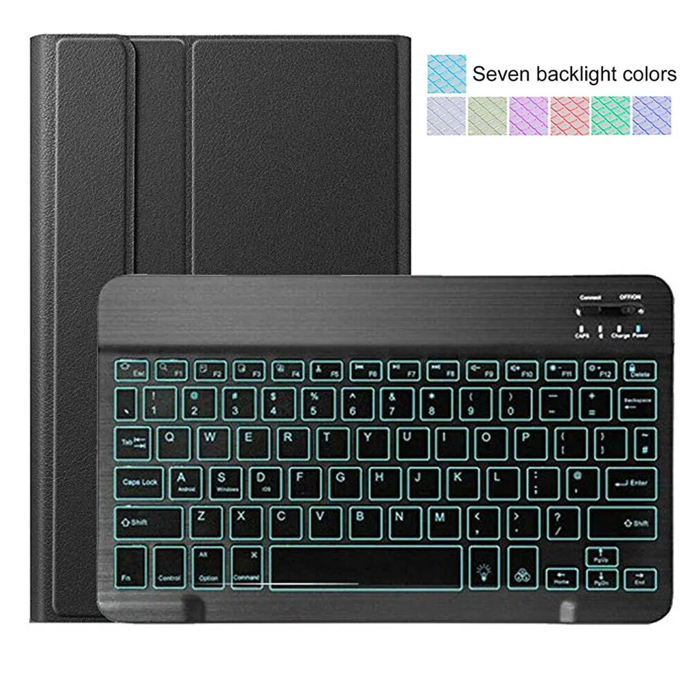 20% Чехол-клавиатура с Bluetooth для HUAWEI Matepad PRO, 10,8 дюймов, универсальная версия, чехол-клавиатура Bluetooth с 7 видов цветов подсветкой