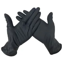 4 шт. нитриловые перчатки черного цвета, водонепроницаемые, без аллергии, медицинские, одноразовые, рабочие, защитные перчатки, нитриловые перчатки, механик