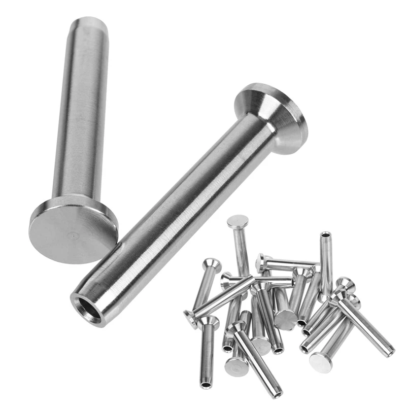 

TOP 40Pcs T316 Stainless Steel Hand-Crimp Stemball Swage for 1/8 Inch Cable Railing Deck Railing Hand Railing Wood and Metal Pos