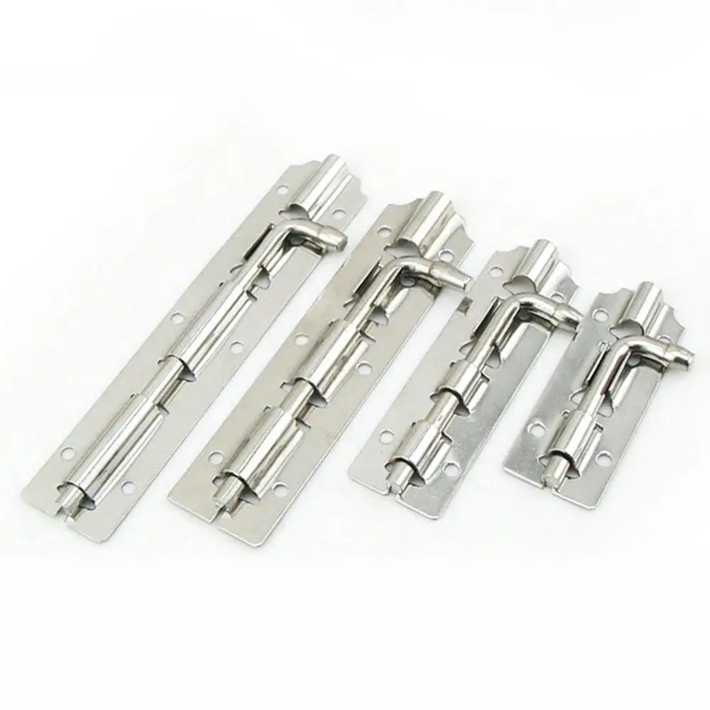 2 Pack Door Bolt for Wooden Gates Stainless Steel Door Bolts, Lock Sliding Bolts for Indoor and Outdoor 4 Inch, with Screws