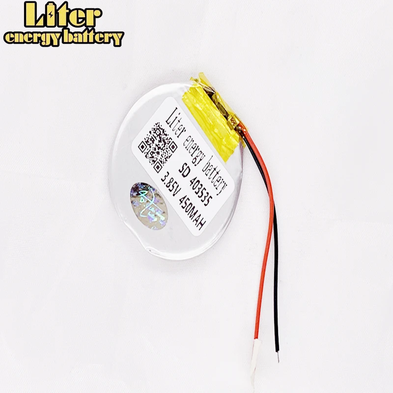 R40350 403535 3,85 V/4,4 v 1.67wh 450mAh перезаряжаемый литий-полимерный Круглый Аккумулятор для умных часов li-PO аккумулятор