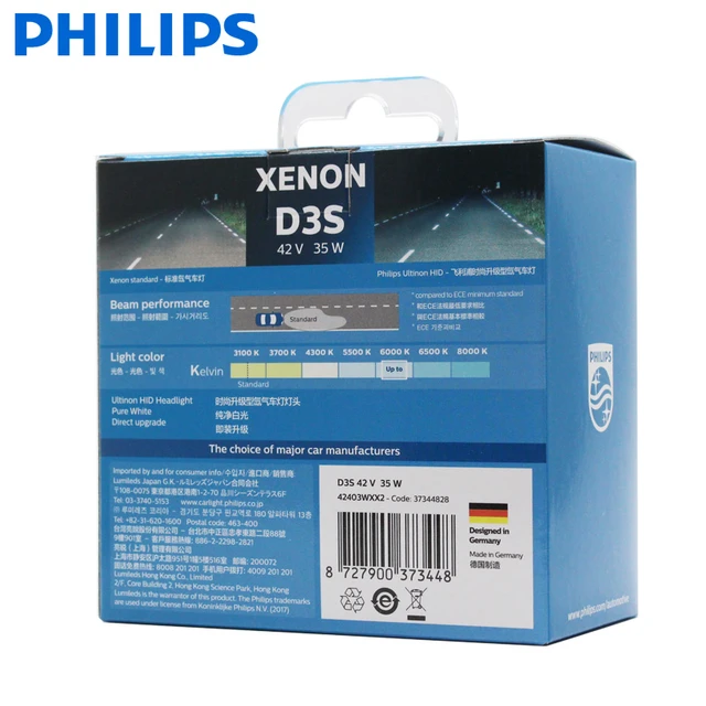 Philips D3s 6000k 35w Ultinon Hid Cool Blue Xenon White Light Auto Bulbs Original  Car Head Lamps Quick Start, Pair 42403wxx2 - Car Headlight Bulbs(xenon) -  AliExpress