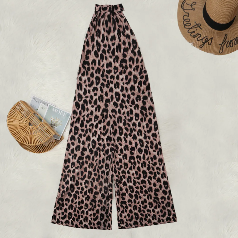 ChocoMist Jumpsuits Sexy Leopard Backless Design Jumpsuit VK2006