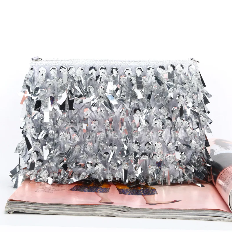 

Evening bag lady hand holding dinner bag beaded hand with beaded bag luxury sequin party bag