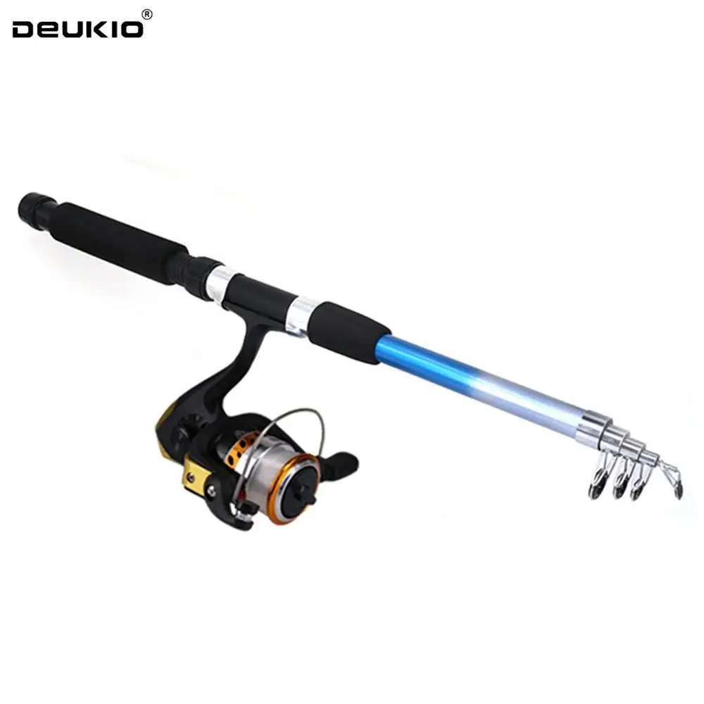 High Strength Fishing Rod Scalable Fishing Rod With Aluminum Alloy Spool Spinning Rod Reel Fishing Kit Cast Boat Fishing Rod Pod