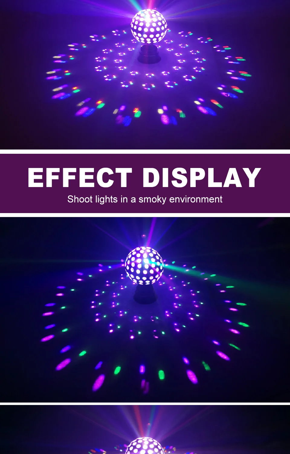 9 Color Rotating Magic Ball Light DMX512 Stage Light DJ Laser Light Sound Contro