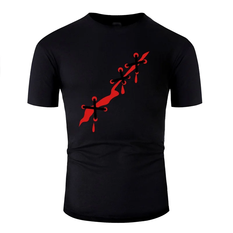 Crazy A Scar All Stitched Up T Shirt For Mens Cute Men's T-Shirts Classic Female Plus Size S-5xl Hiphop Tops | Мужская одежда