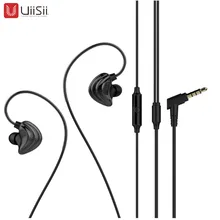 Наушники Uiisii bt-cm5 HI-Res с проводным управлением микрофон HIFI Музыка Движение наушники, подходят для iOS и Android
