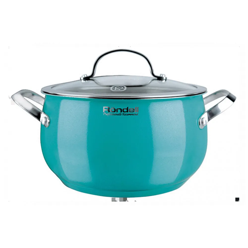 Кастрюля Rondell Turquoise с крышкой, 2.8 л