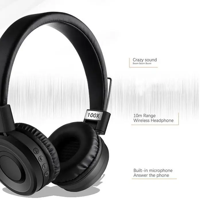 Bluetooth беспроводные наушники для музыки компьютера видео 20-20,000 Гц 32 Ом 100 дБ 200 мАч гарнитура да с V5.0 микрофоном