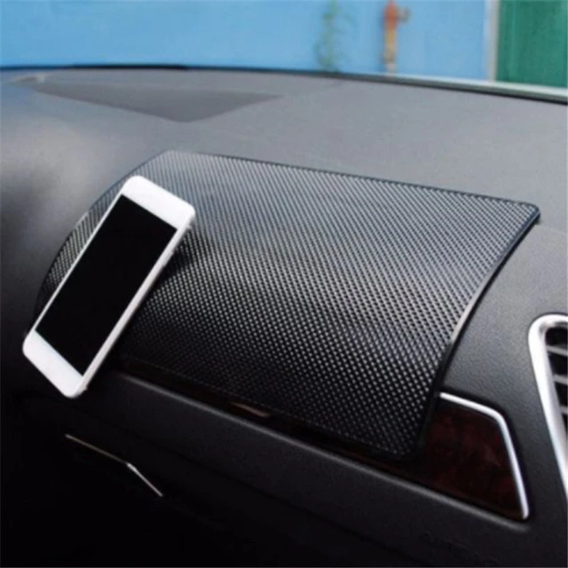 Tapis antidérapant de voiture Auto Silicone intérieur tableau de bord  téléphone anti-dérapant tapis de rangement tampons - AliExpress