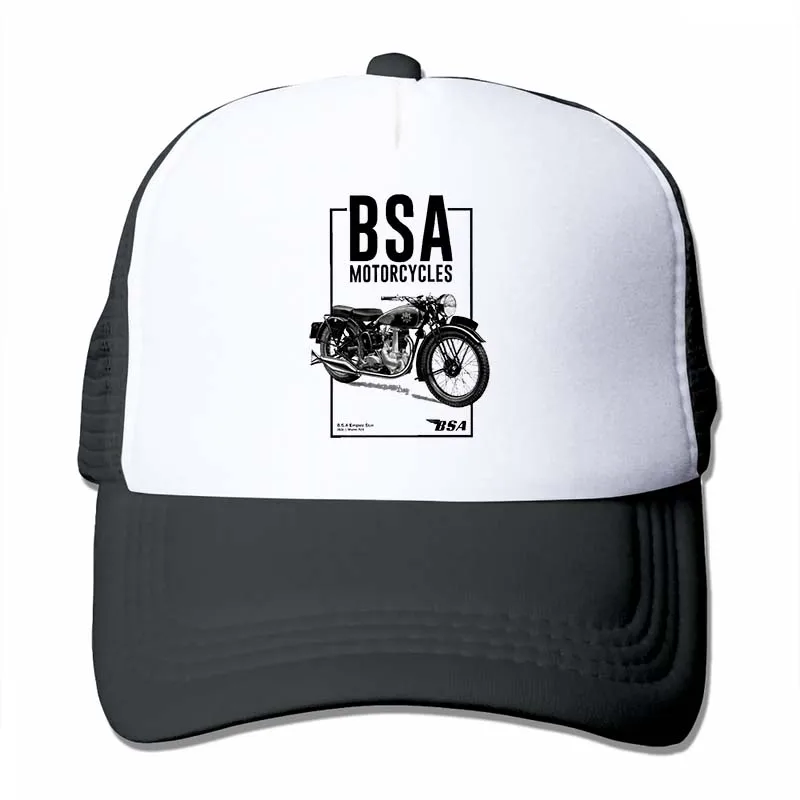 Серый BSA мотоциклы Британский мотоцикл должностные лица Бейсбол кепки для мужчин и женщин, Кепка-тракер Шапки модные регулируемые кепки - Цвет: 4-Black