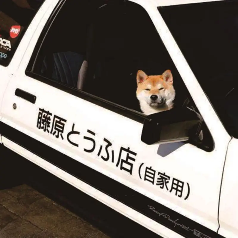 

2Pcs Car Sticker JDM Japanese Kanji Initial Drift Vinyl Car Sticker Car Styling 70*9cm