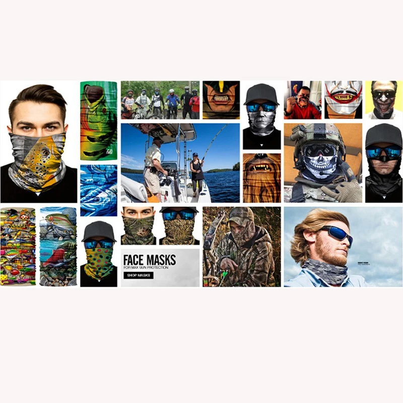 Хэллоуин скелет магия бандана шарф открытый Faceshield головной платок Кемпинг