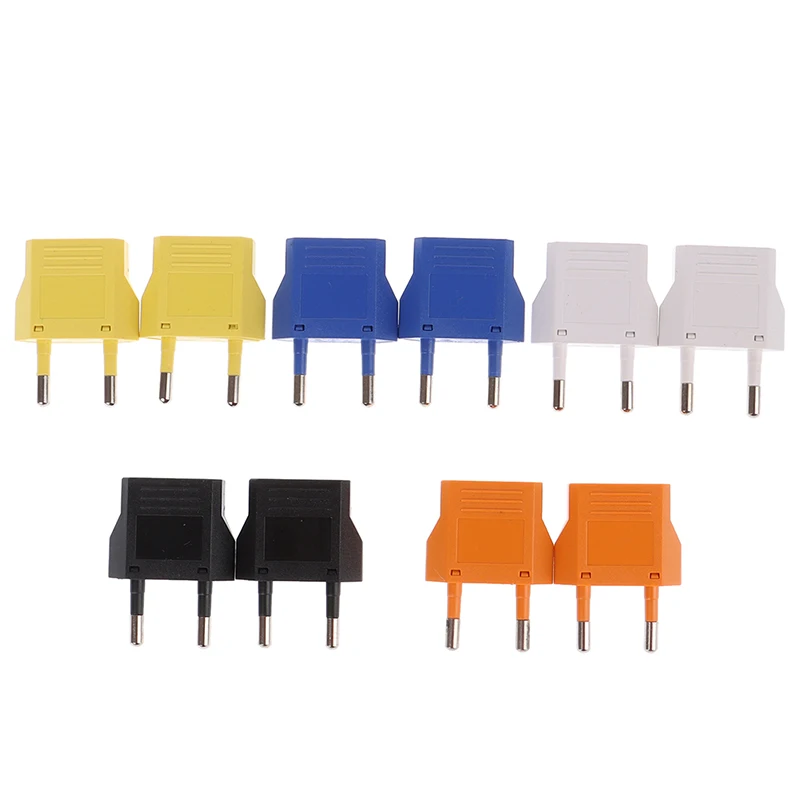 

2PCS US To EU AC Plug Adapter Converter European Travel Adapter Socket Outlet